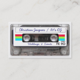 Cooles vintage 80er Retro-Musik-Kassette lustig Visitenkarte
