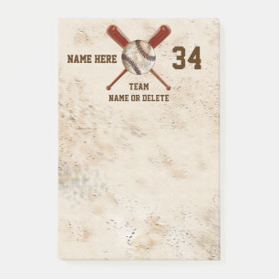 Cooles Vintage-Aussehen Billige Baseball-Partygesc Post-it Klebezettel