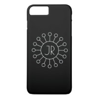 Cooles Vintage-Logo-Stil-Monogramm | Schwarz & Wei