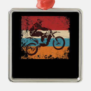 Cooles Vintage-Motocross-Geschenk für Motorradlieb Ornament Aus Metall