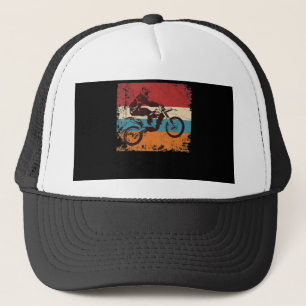 Cooles Vintage-Motocross-Geschenk für Motorradlieb Truckerkappe
