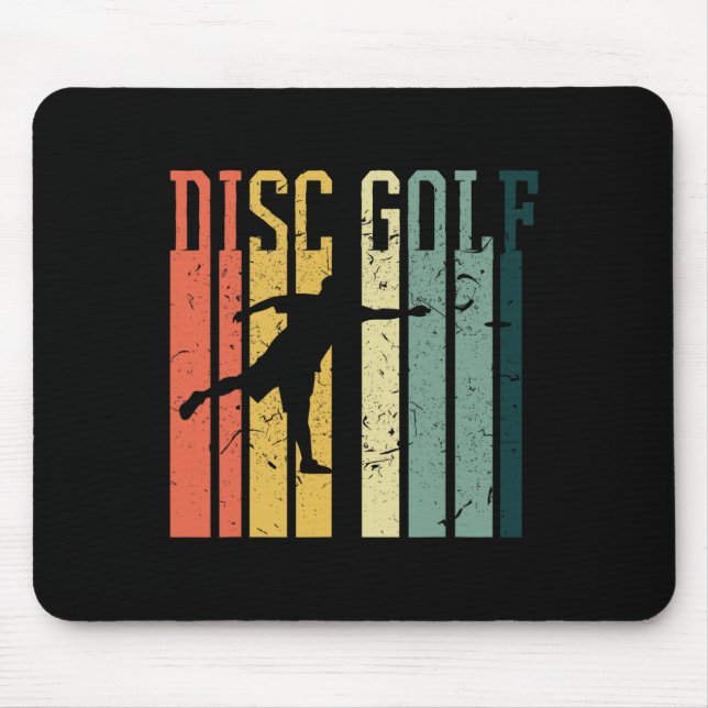 Cooles Vintage-Style-Disc-Golf-Design Retro  Mousepad (Vorne)