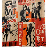 cooles Vintage von Jazzband Poster mit Trompete-Sp