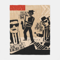 cooles Vintage von Jazzband Poster mit Trompete-Sp