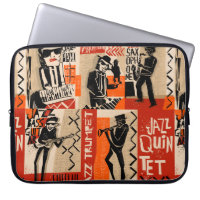 cooles Vintage von Jazzband Poster mit Trompete-Sp