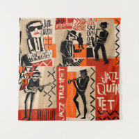 cooles Vintage von Jazzband Poster mit Trompete-Sp