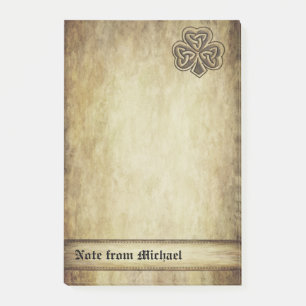 Cooles Vintages Grunge Irish Pech Kleeblatt Post-it Klebezettel