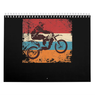 Cooles Vintages Motocross-Geschenk für Motorradli Kalender