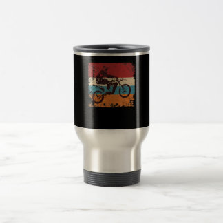 Cooles Vintages Motocross-Geschenk für Motorradlie Reisebecher