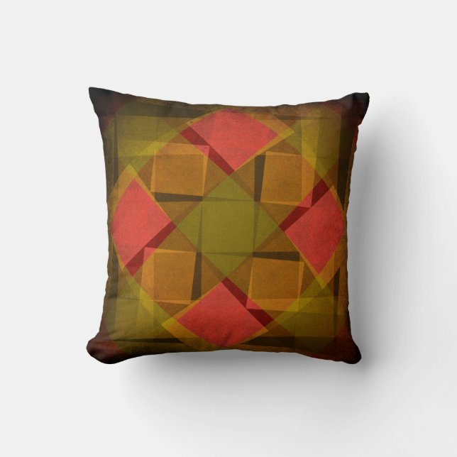 Cooles Vintages Quadrat Kissen (Vorderseite)