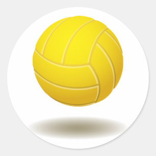Cooles VolleyballEmblem 2 Runder Aufkleber