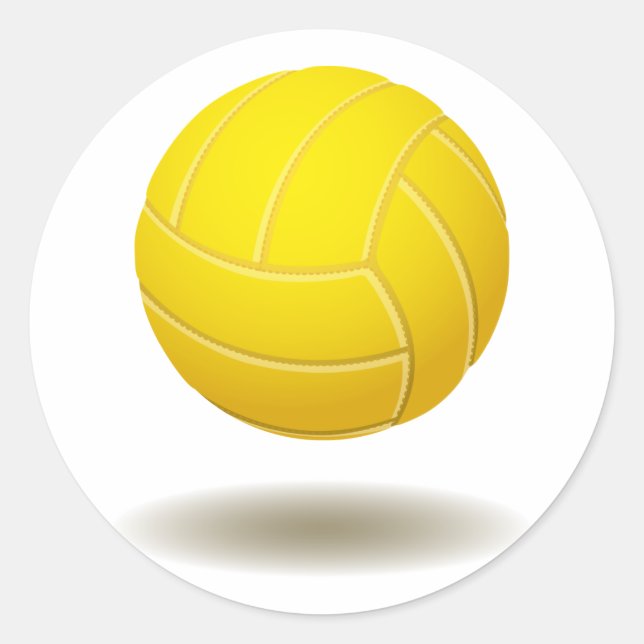 Cooles VolleyballEmblem 2 Runder Aufkleber (Vorderseite)
