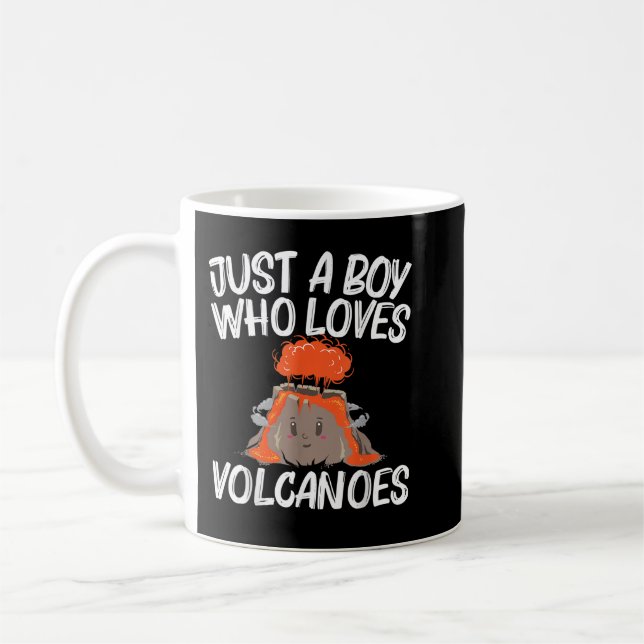 Cooles Vulkangeschenk für Jungen Kinder Lava Magma Kaffeetasse (Links)