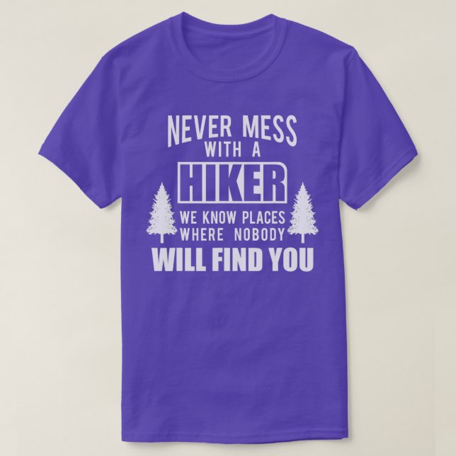 Cooles Wandern mit dem Wanderer 1 T-Shirt (Design vorne)