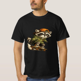 Cooles Waschbär-Skateboard Grafik-T-Shirt T-Shirt