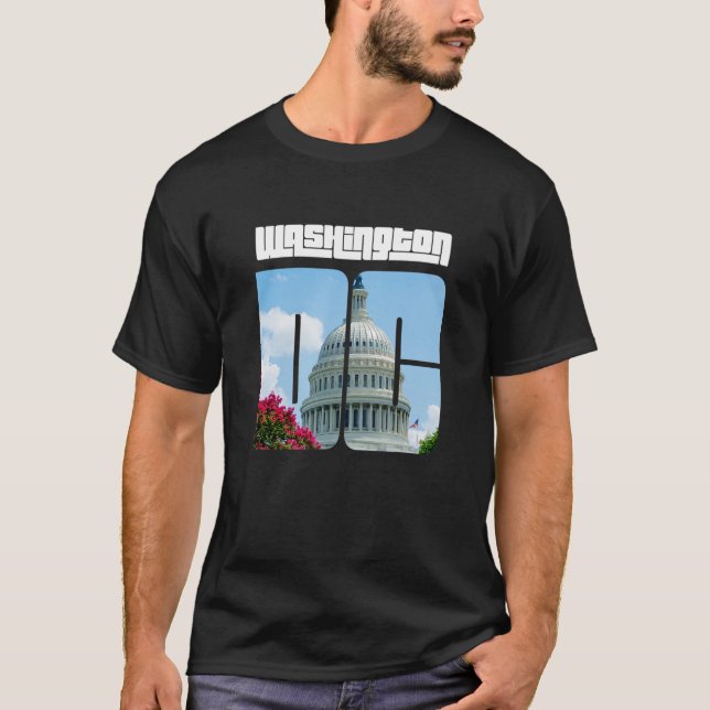 Cooles Washington D.C. mit US-Hauptstadt T-Shirt (Vorderseite)