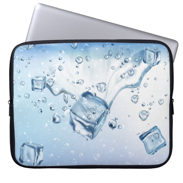 Cooles Wasser & Eiskuben Laptop-Beutel - Moderne E Laptopschutzhülle (Vorderseite)