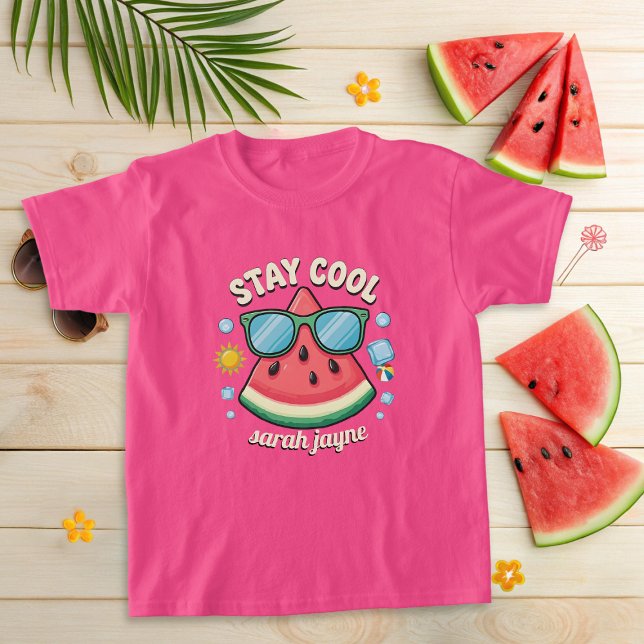 Cooles Watermelon Summer Vibes T - Shirt bleibe (Stay cool this summer with this cute watermelon t-shirt. Just add your name)