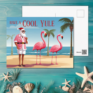 Cooles Weihnachten Santa and Flamingos Beach Weihn