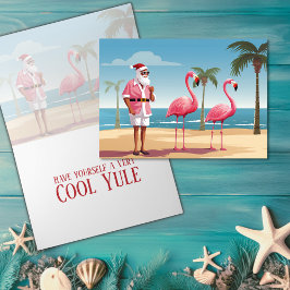 Cooles Weihnachten Santa and Flamingos Beach Weihn