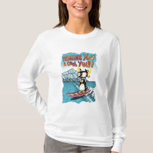 Cooles Weihnachten Tandem Surfen Hawaiianische Pin T-Shirt