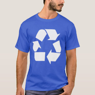 Cooles weißes Recycle-Symbol T-Shirt