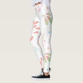 Cooles weißes rosa Marmor Blumenmuster Angesagte F Leggings