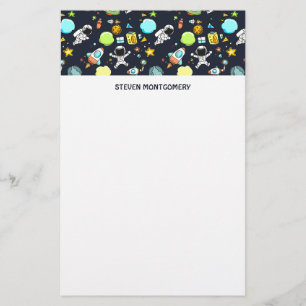 Cooles Weltraumthema - Astronauten und Raketenschi Briefpapier
