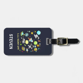 Cooles Weltraumthema - Astronauten und Raketenschi Gepäckanhänger