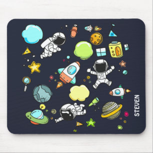 Cooles Weltraumthema - Astronauten und Raketenschi Mousepad
