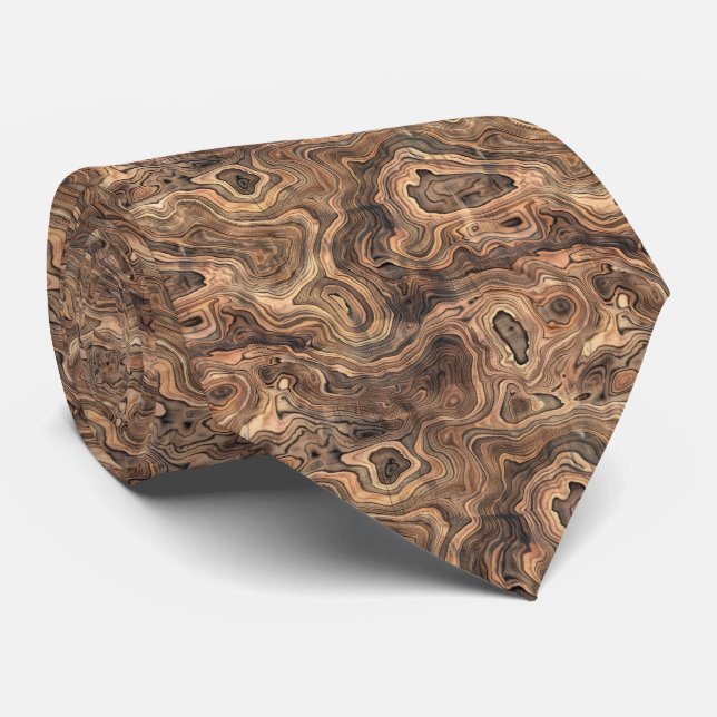 Cooles westliches Holzfliesenmuster  Krawatte (Gerollt)