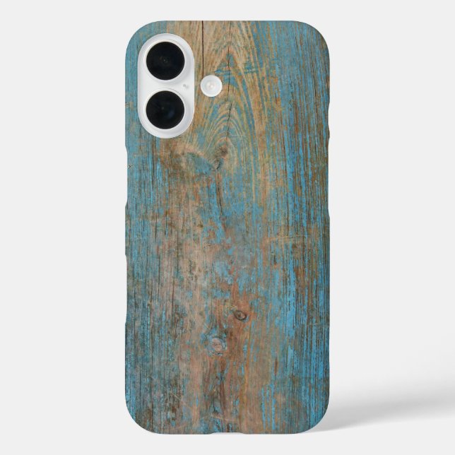 Cooles Wetter blaues Peeling Farbe Holz Textur Case-Mate iPhone Hülle (Rückseite)