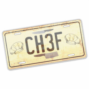 Cooles wetterfestes Koch-Führerschild Aufkleber