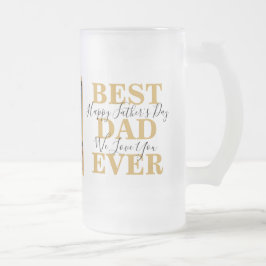 Cooles White Gold Best Vater Jeden Vatertag Foto Mattglas Bierglas