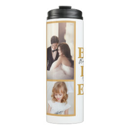 Cooles White Gold Best Vater Jeden Vatertag Foto Thermosbecher