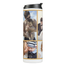 Cooles White Gold Best Vater Jeden Vatertag Foto Thermosbecher