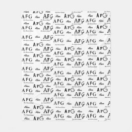 cooles Whiteblanket mit schwarzen Namen Fleecedecke