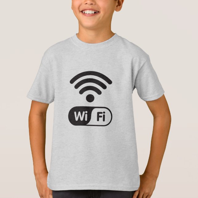 Cooles Wi-Fi Signal Grafisches Internet T-Shirt (Vorderseite)