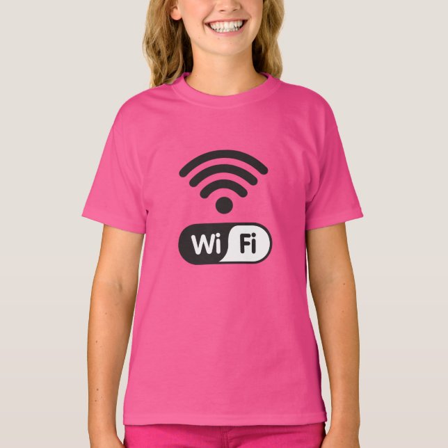 Cooles Wi-Fi Signal Grafisches Internet T-Shirt (Vorderseite)