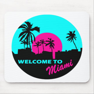 Cooles Willkommen zu Miami-Entwurf Mousepad