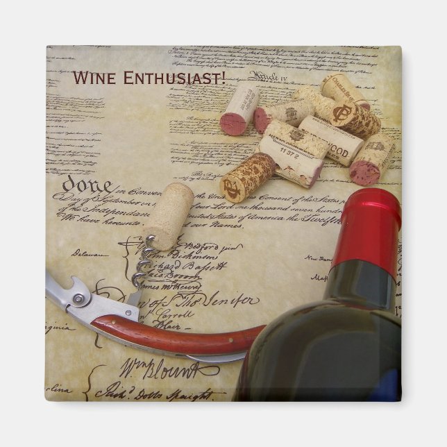 Cooles Wine Enthusiast Magnet! Magnet (Vorne)