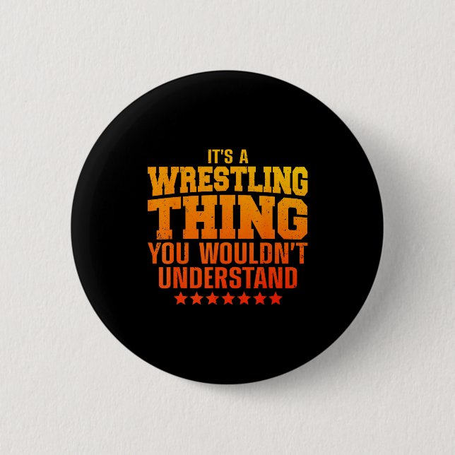 Cooles Wrestling-Design für Männer Frauen Wrestler Button (Vorderseite)