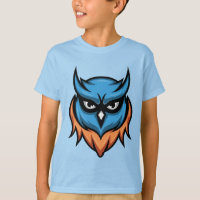 Cooles Wütendes-Eule-Jungen-T-Shirt