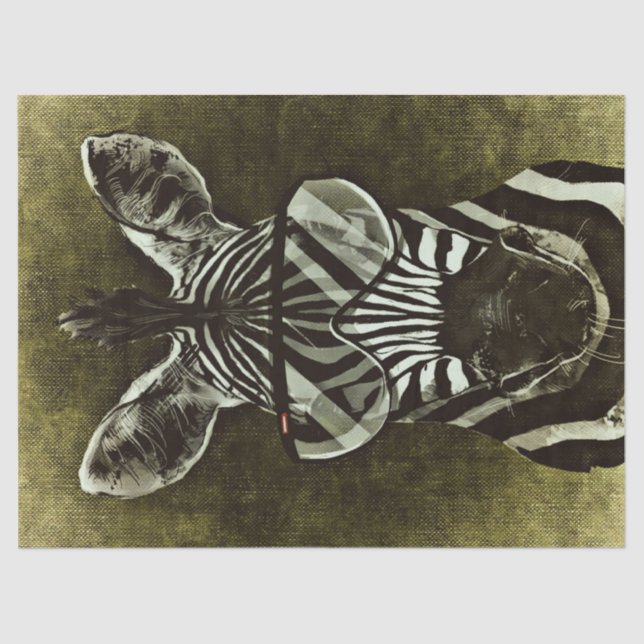 Cooles Zebra Abstrakt Seidenpapier (Vorderseite)