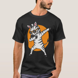Cooles Zebra-Dabbing mit Sonnenbrille T-Shirt