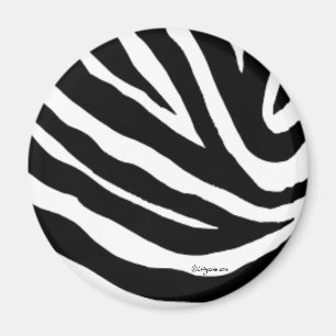 Cooles Zebra Stripes Round Magnet