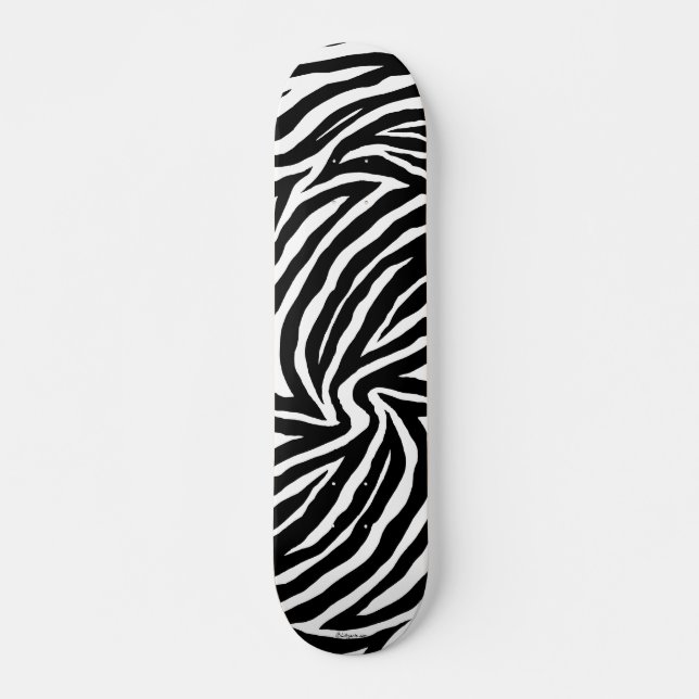 Cooles Zebra Stripes Skateboard (Vorne)