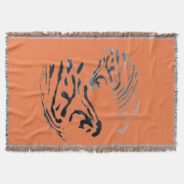 Cooles Zebra-Tierdruckmonochrome Decke (Vorderseite)