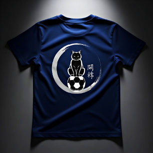 Cooles Zen-Fußball-Katze-T-Shirt - Jungen-Athleten T-Shirt