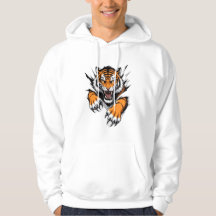 Cooles zerrissenes wütendes Tiger-Grafik-Sweatshir